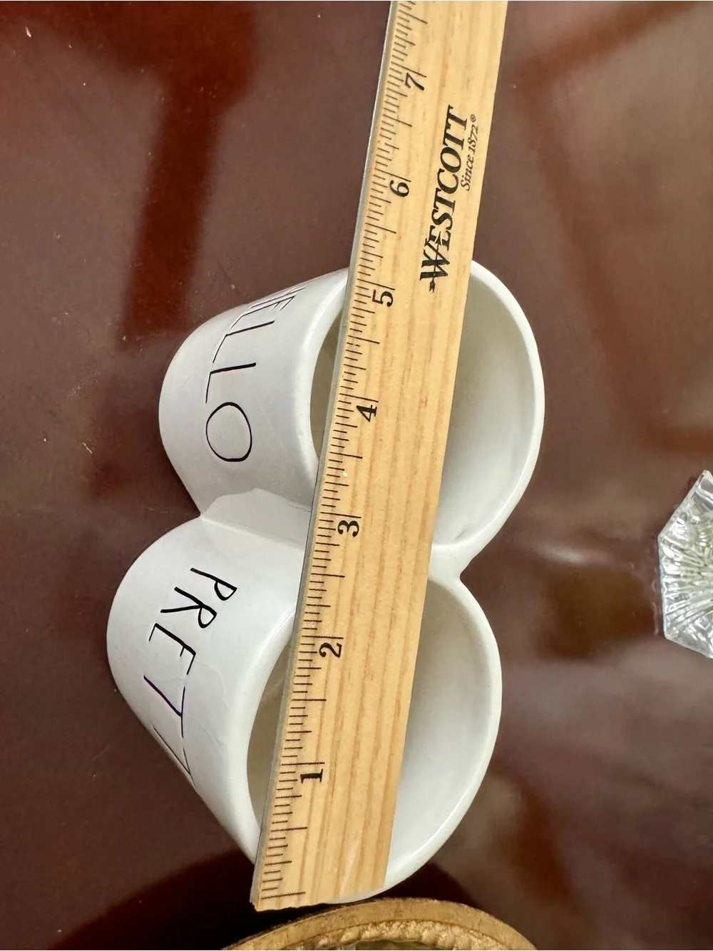 Rae Dunn White Ceramic Double Mug 